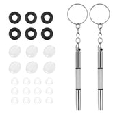 6 silicone hinge rings for eyeglass repair