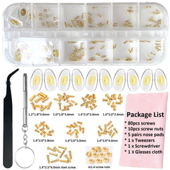 Using the kit to repair glasses and watches