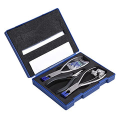 Hole pins for eyeglass frame repair included in kit