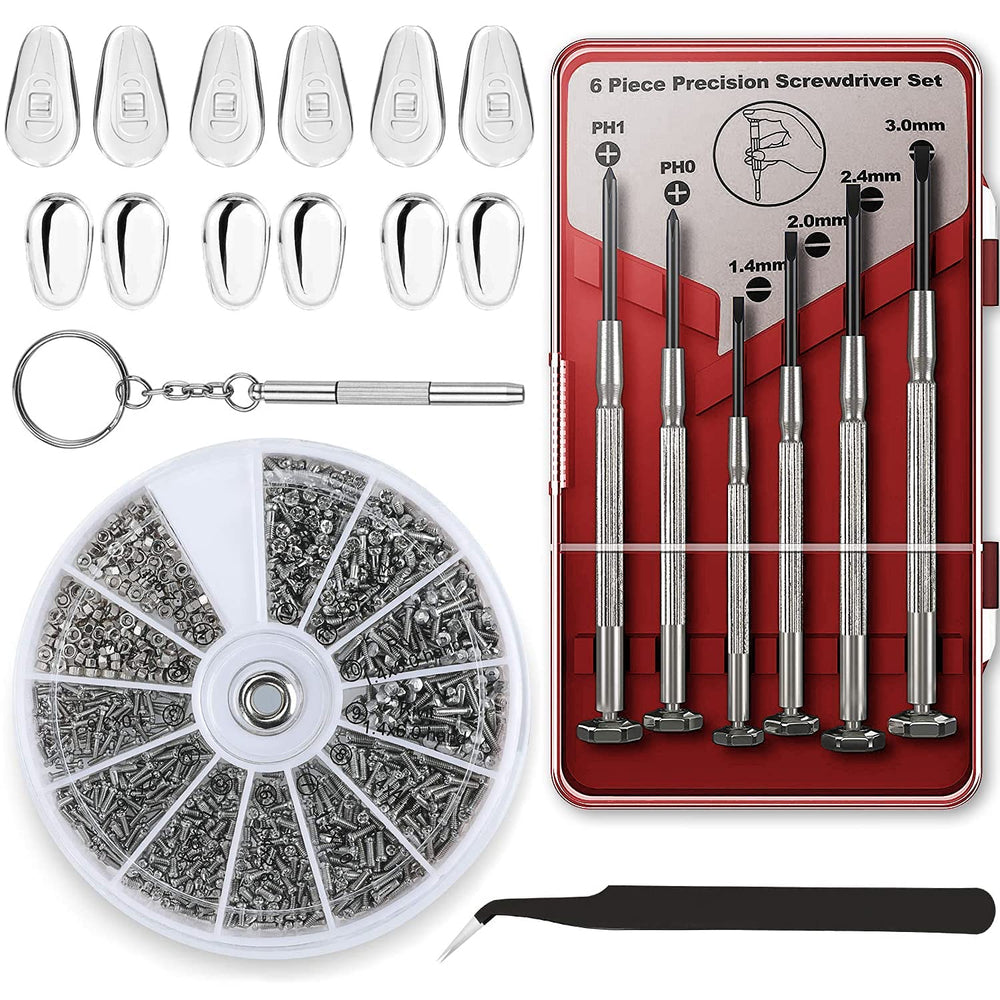 PTSLKHN Eyeglass Repair Kit with screws and nose pads