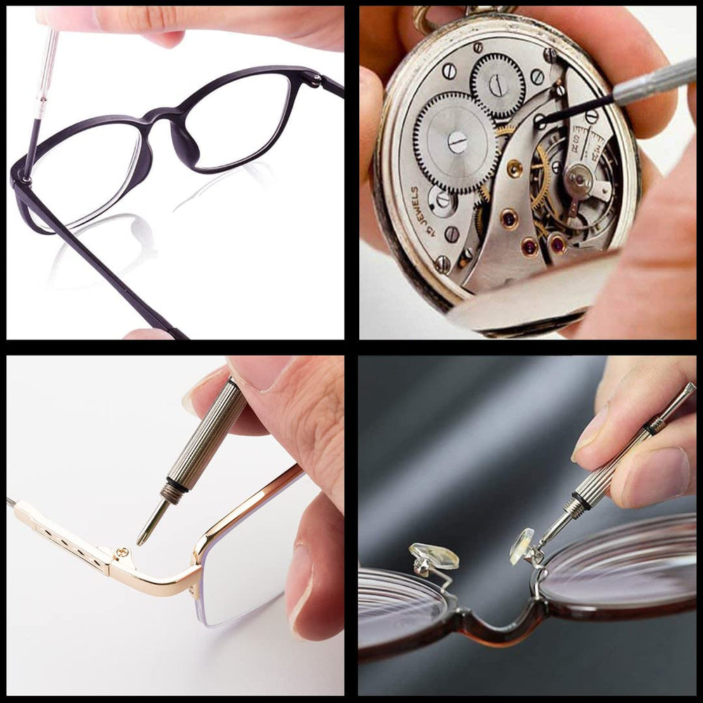 Stainless steel eyeglass screws and nuts for durability