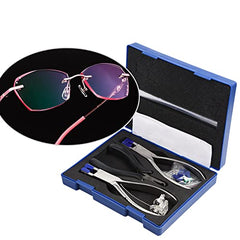 Pliers and tools for rimless glasses repair