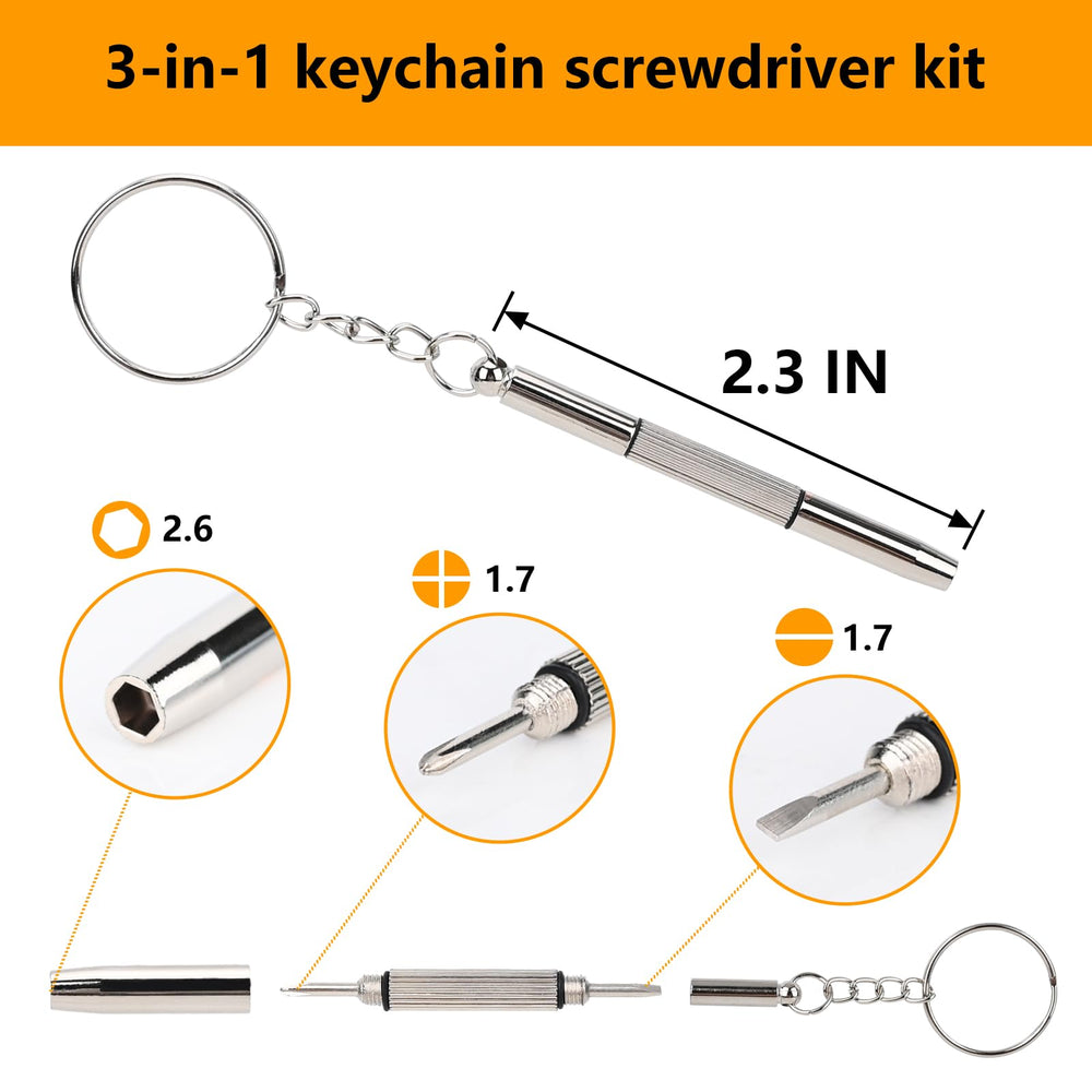 Ten gold-colored screws and nuts for eyewear