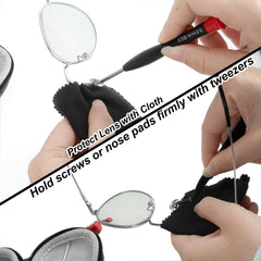 Assorted screws and washers for glasses repair