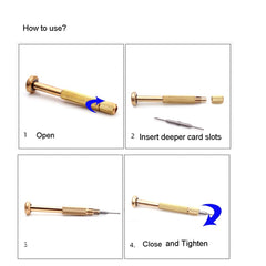 Eyeglass repair kit attached to a keychain