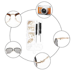 Kit suitable for eyeglasses, sunglasses, presbyopes and watches