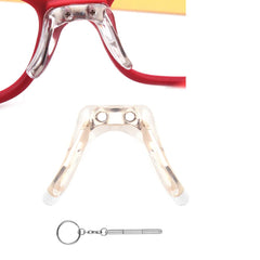 Gold eyeglasses saddle bridge nose pad replacement