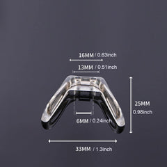 Soft silicone saddle bridge nose pad close-up