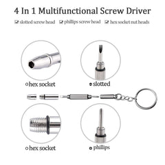 Assorted eyeglass screws in multiple sizes
