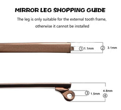 Durable metal eyeglass temple arm with smooth finish