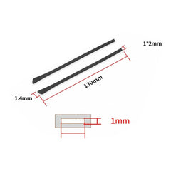 Six-pack of black eyeglass temple end tips