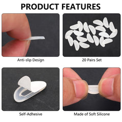 Nose pads fitting most eyewear including reading glasses and sunglasses