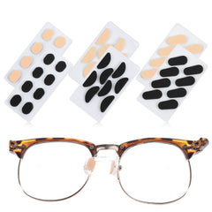 Black D-shaped eyeglass nose pads