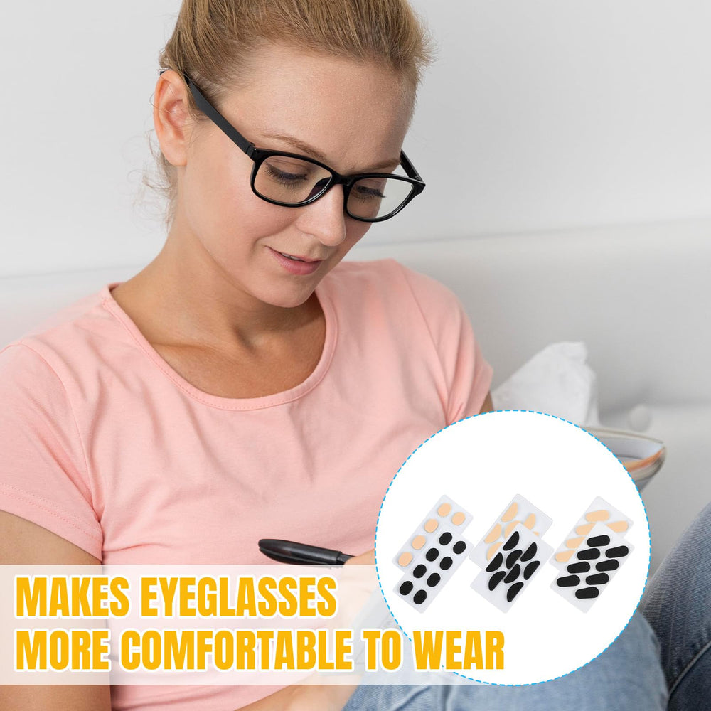 Skin-colored D-shaped nose pads