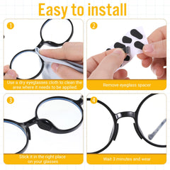 Skin-colored teardrop-shaped nose pads