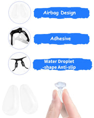20 pair white silicone nose pads pack for glasses
