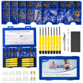 All-in-one magnetic eyeglass repair kit with travel case