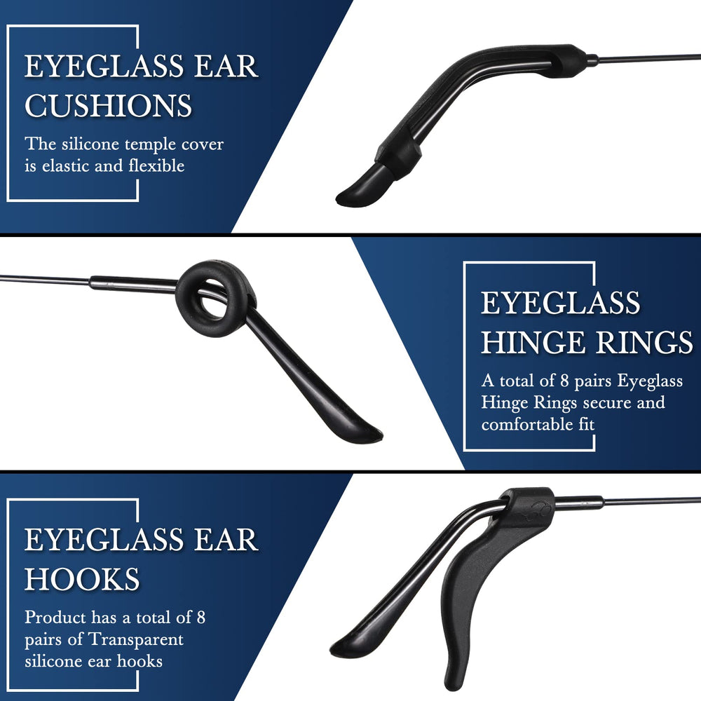 Silicone ear hooks for glasses