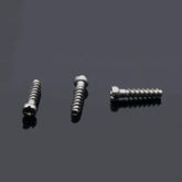 Silver eyeglasses hinge screws kit with two pairs and screwdriver
