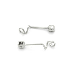 Close-up of screw-in nose bridge arms in silver