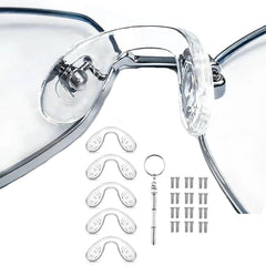 U-shaped silicone eyeglasses nose pads