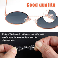 Anti-slip silicone nose pads for sunglasses and eyeglasses