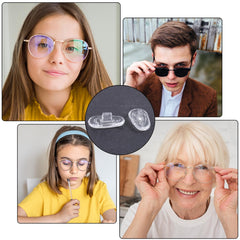 Soft, elastic silicone nose pads reduce nose bridge pressure