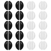 20 pairs of silicone eyeglasses nose pads in clear and black