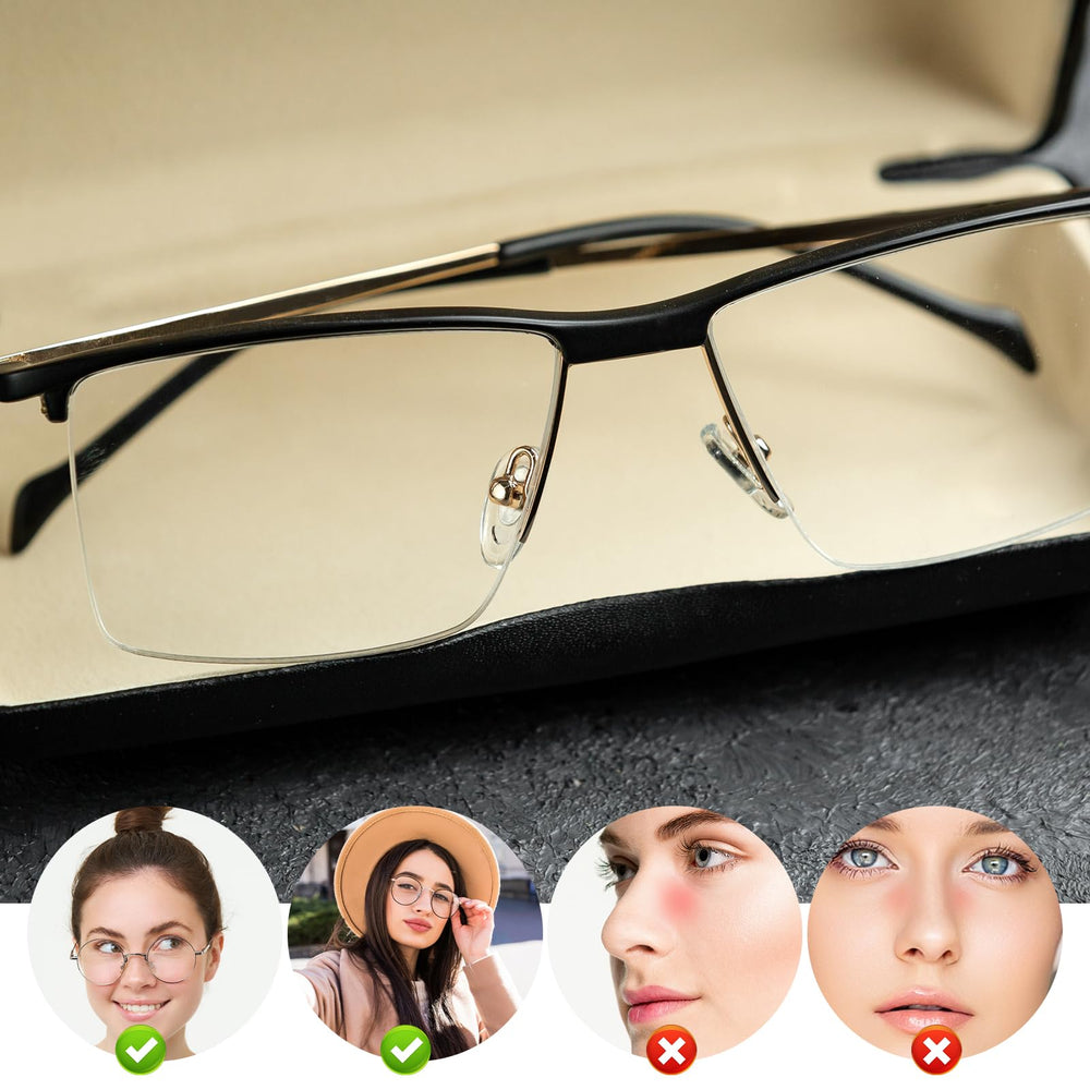Nose pad attached to glasses frame