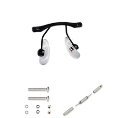 Metal eyeglasses nose pad arm in black finish