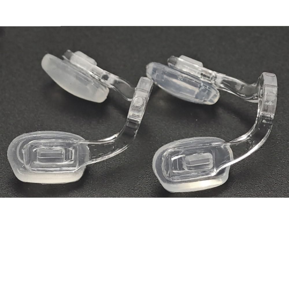 Close-up of silicone nose pads and plastic arm replacement parts