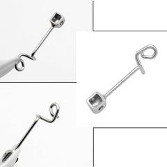 Nose pads with silver nose bridge arms for glasses