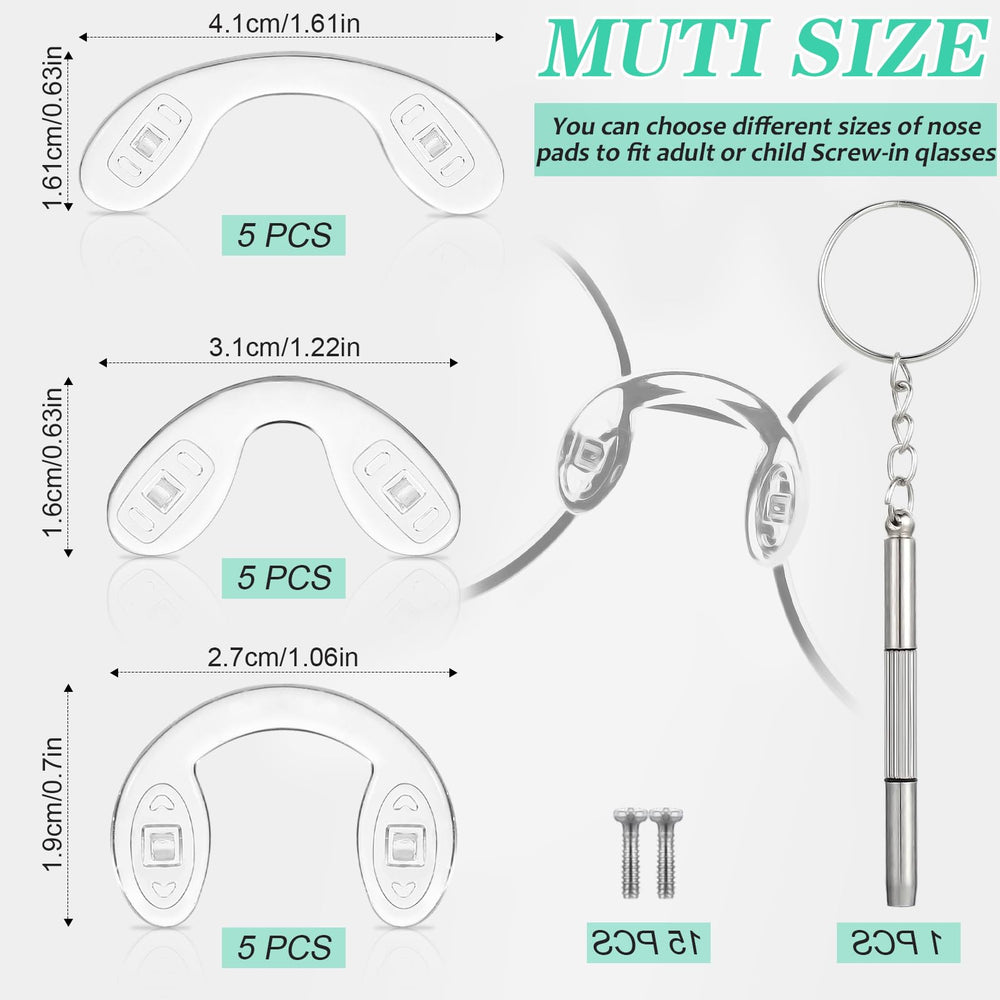U-shaped eyeglasses nose pads medium size (3.2 cm)