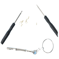 Two regular screwdrivers and a precision tweezer