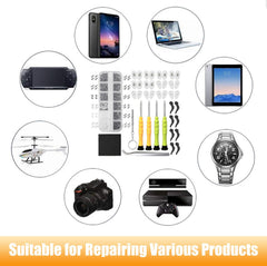Screw case and accessory set for glasses repair