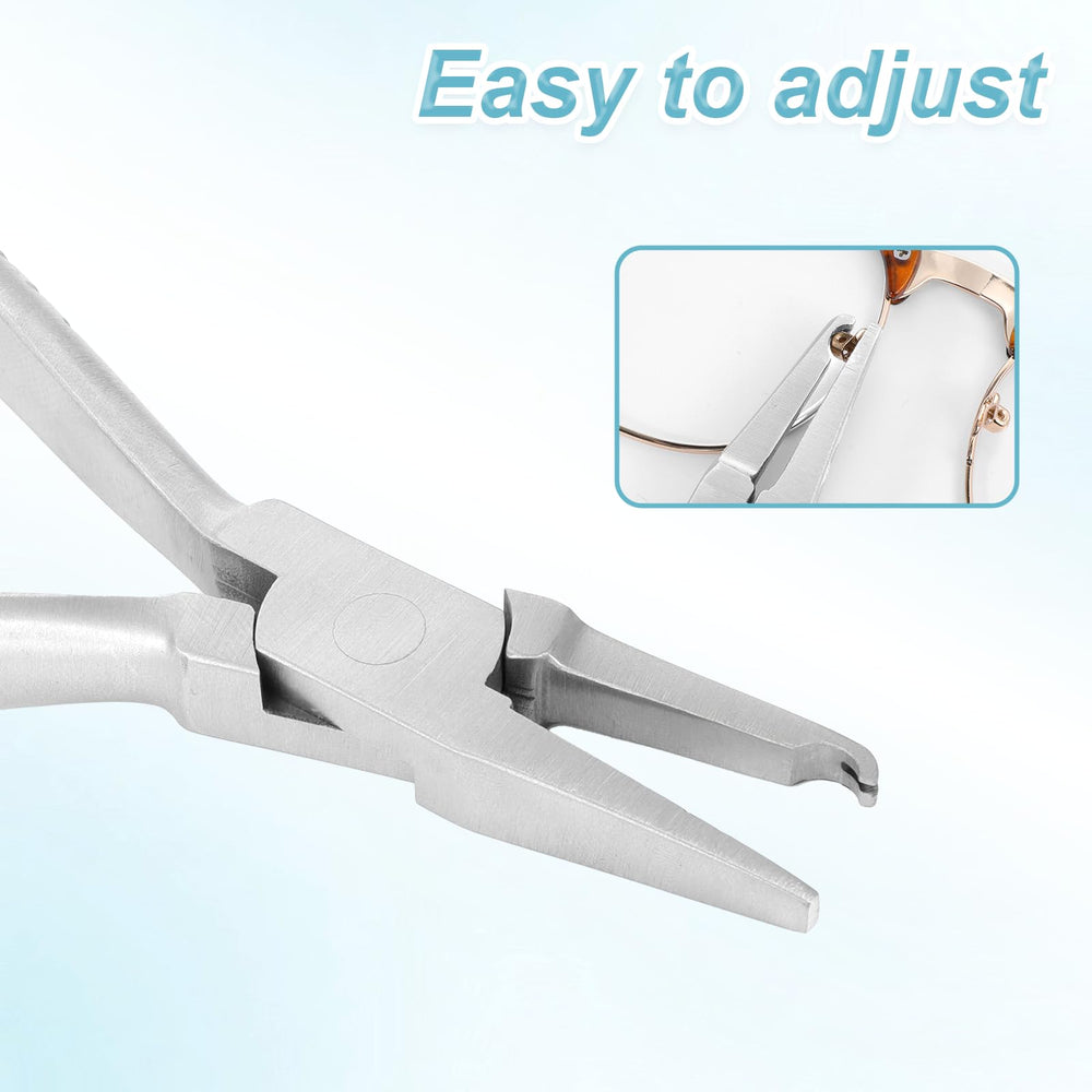 Eyeglasses repair tool set with pliers and screwdriver