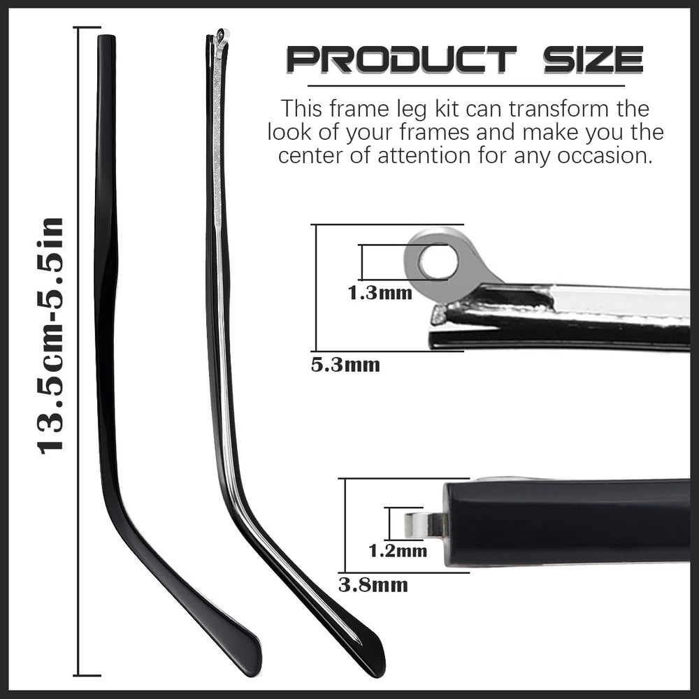 Eyeglasses replacement arm with 3-in-1 screwdriver