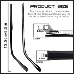 Eyeglasses replacement arm with 3-in-1 screwdriver