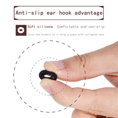 Comma-shaped eyeglass retainer design