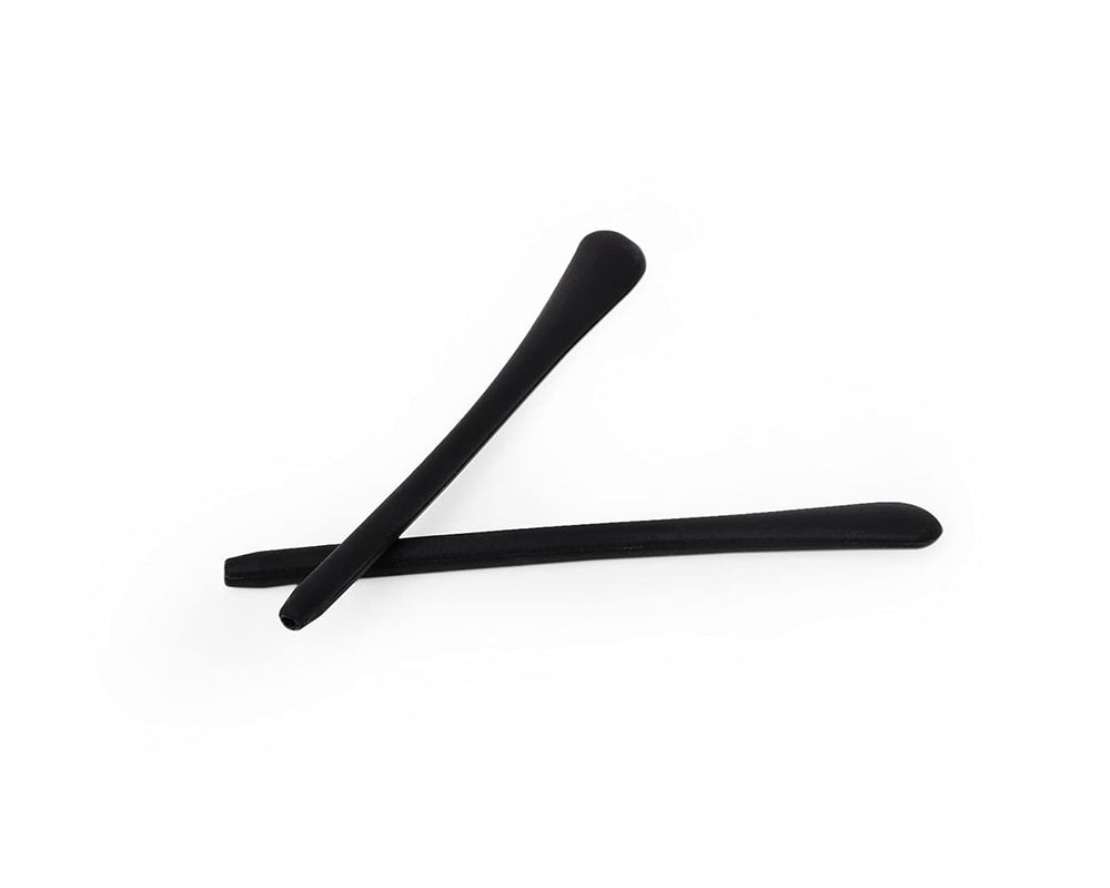Black silicone temple tip replacement for lightweight eyeglasses