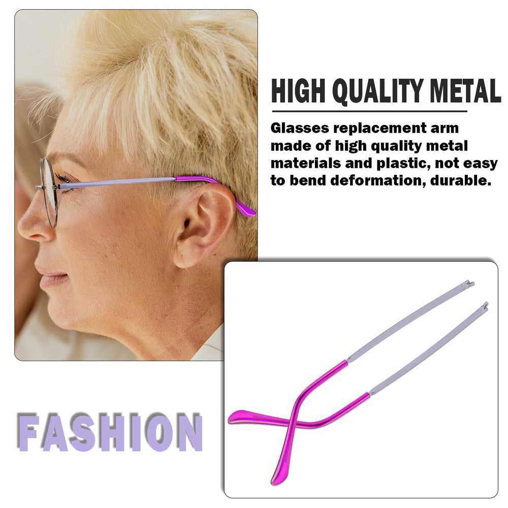 Close-up of the eyeglass frame replacement arm