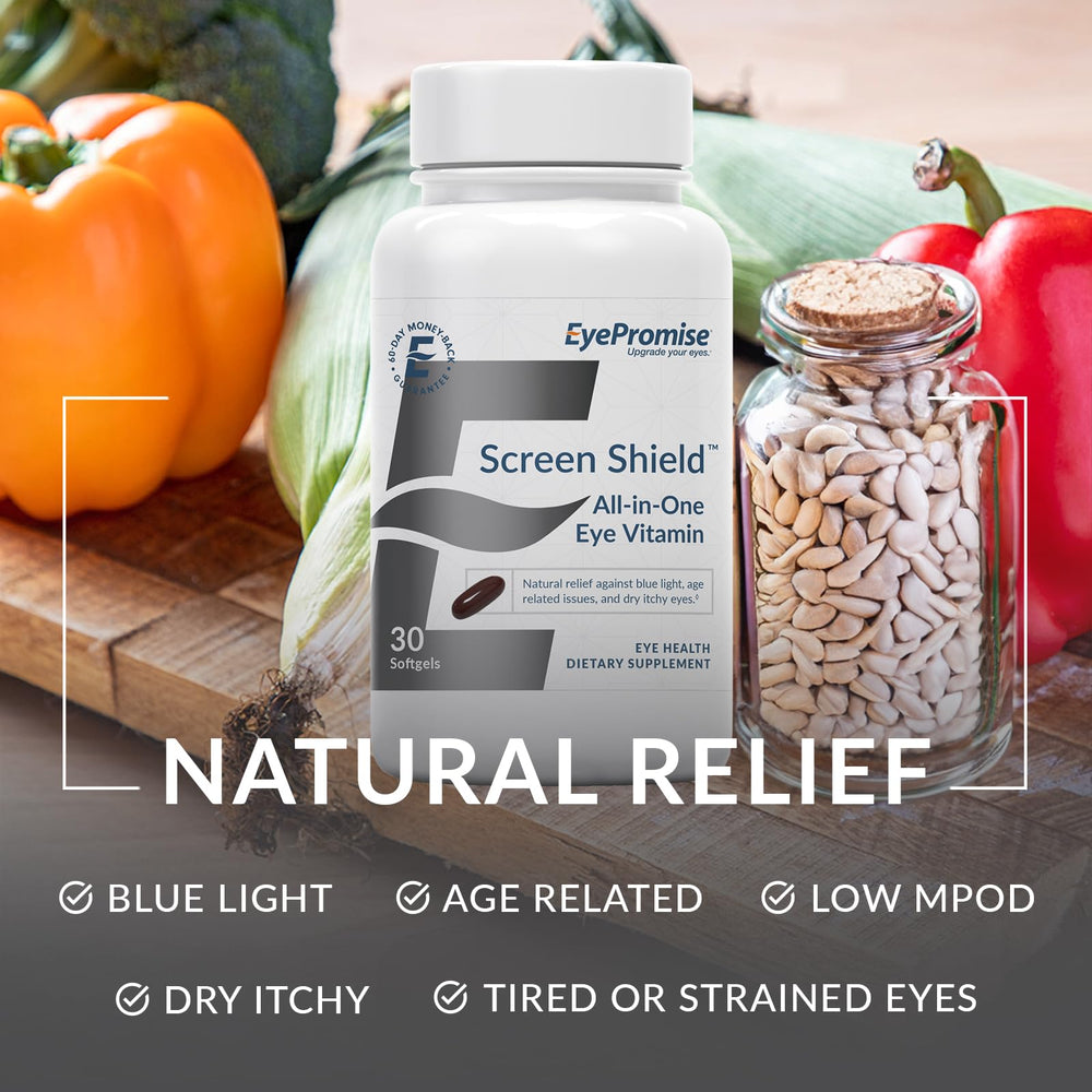 EyePromise Screen Shield softgels on white background