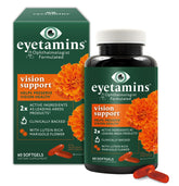 Front view of eyetamins Vision Support 60 capsules bottle