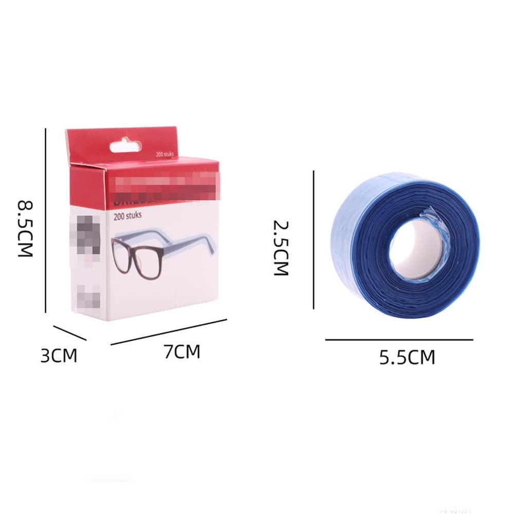 Protective sleeves on eyeglasses during salon treatment