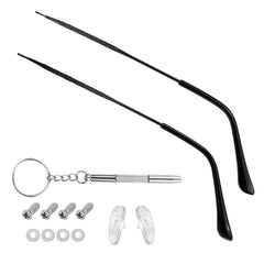 Black metal eyewear temple replacement arm