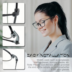 Temple replacement arm compatible with reading glasses and sunglasses