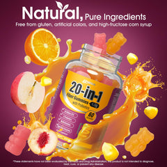 Vitamins C and E highlighting skin health benefits of EYHBQIA gummies