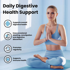 Graphic illustrating 3 organic prebiotics included in the formula