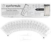 Eyxformula 500-count individually wrapped floss picks in sealed packaging