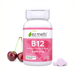 Ez Melts B12 dissolvable tablet dissolves quickly for energy support